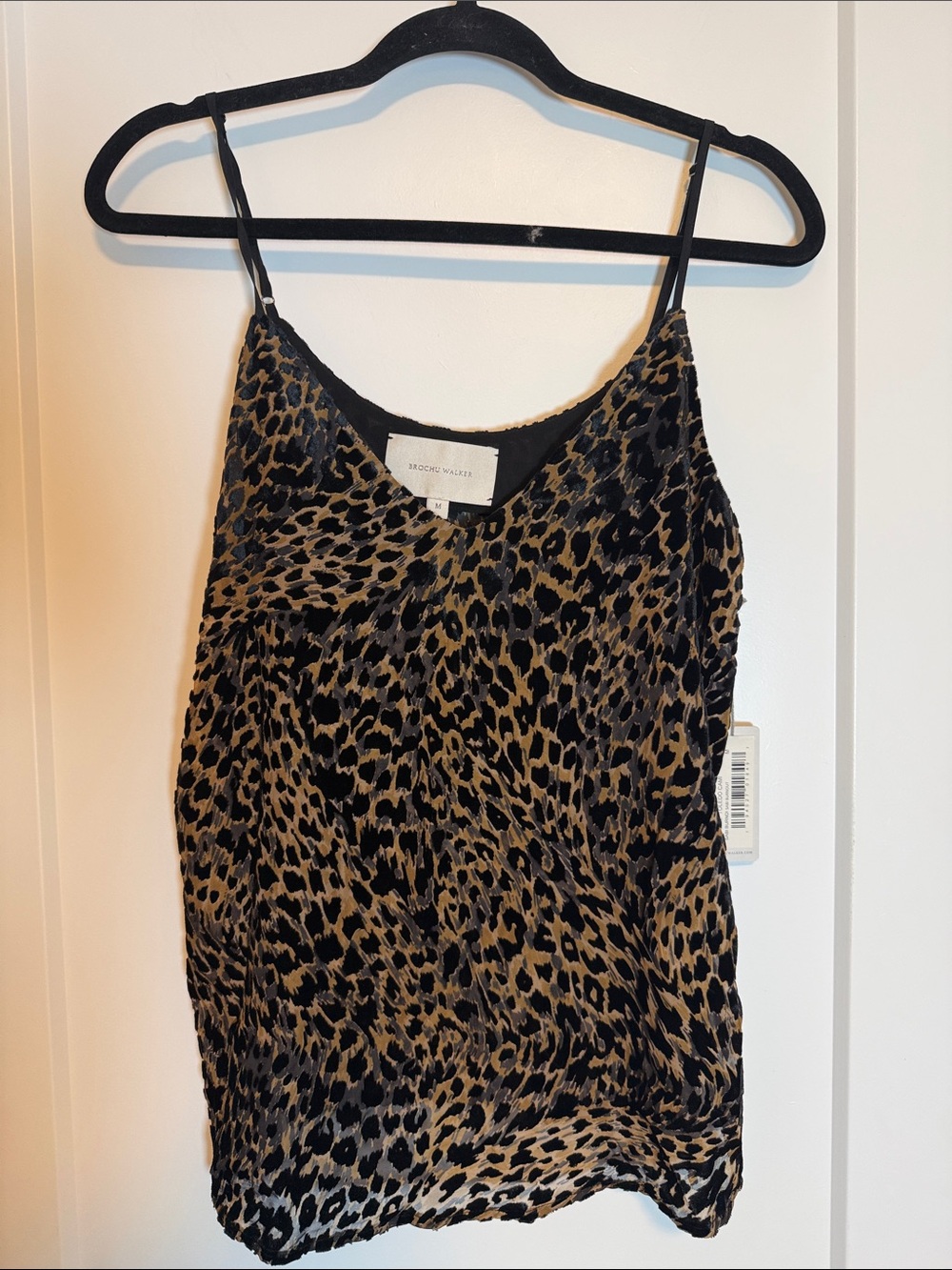 Brochu Walker Leopard-Print Silk Cami‎ in Black and Brown